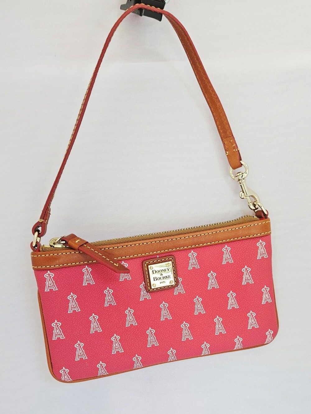 Los Angeles Angels Dooney & Bourke MLB Red Zip Logo Wistlet Wallet